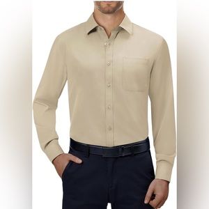 NWT, Alimens & Gentle Mens Dress Shirt 4-Way Stretch Long Sleeve Button Down, XL